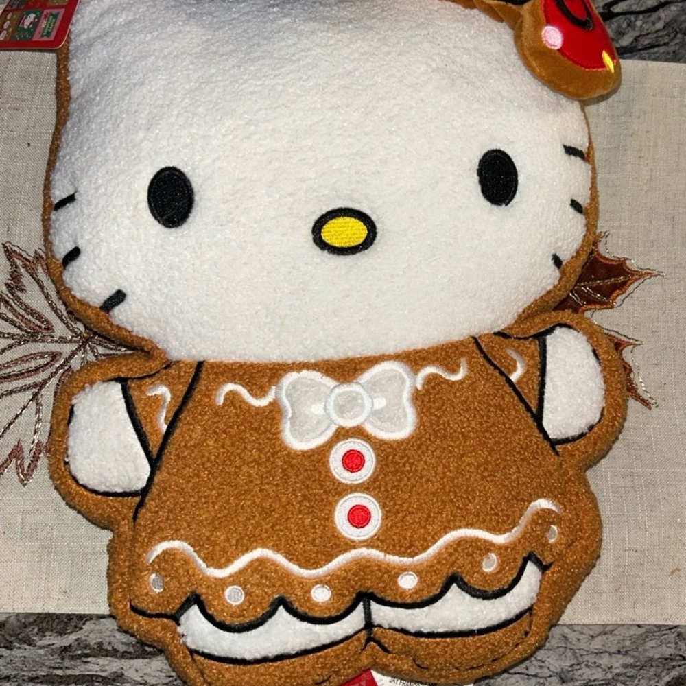 Hello Kitty Festive Plush with Red and Brown Accents